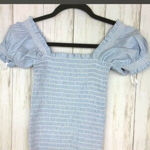 La Ligne Light Blue Striped Blouse